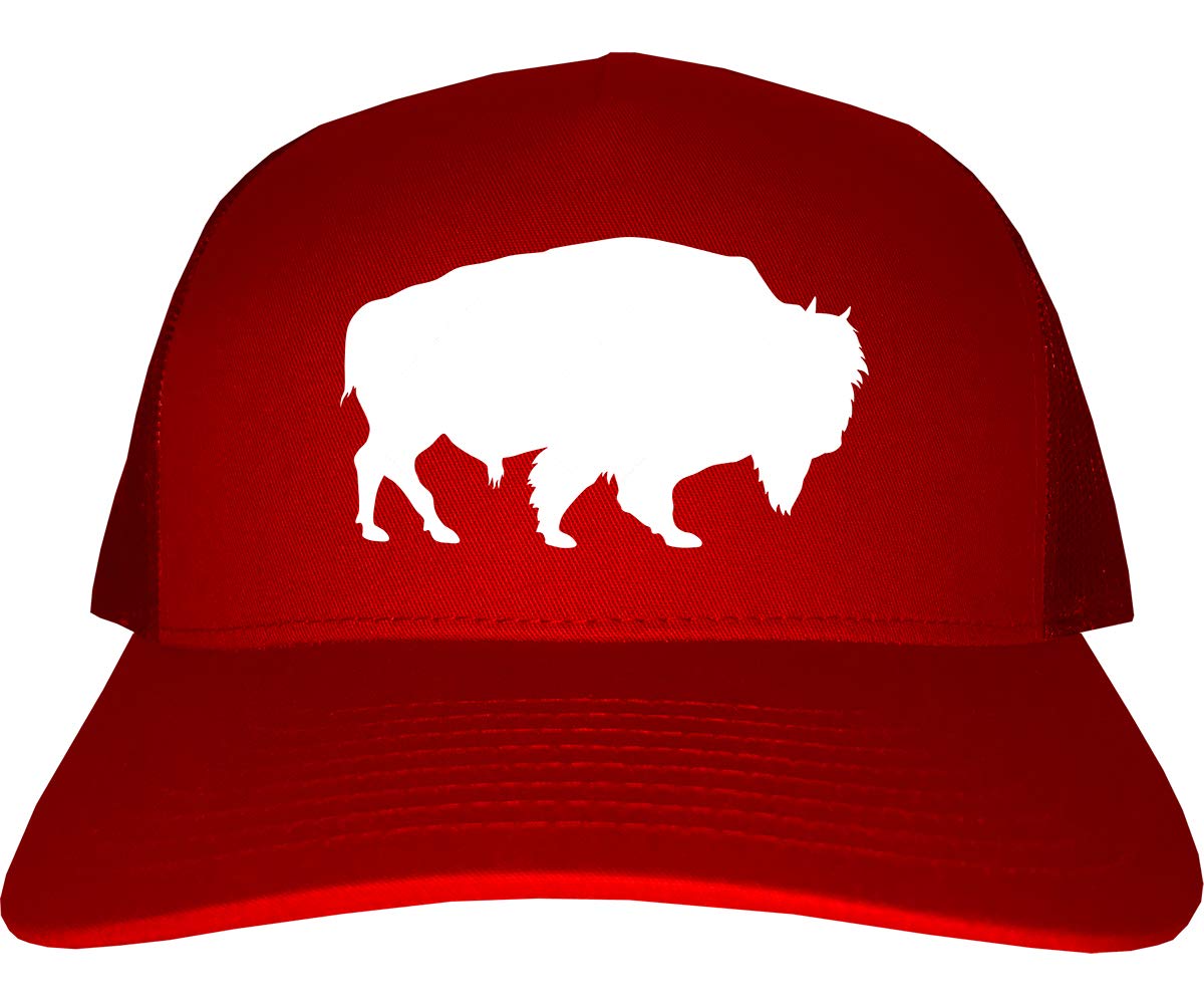 Buffalo Men's Trucker Hat - Adjustable Snapback Cap for Outdoor, Fishing & Casual Wear - Stylish Mesh Back Design