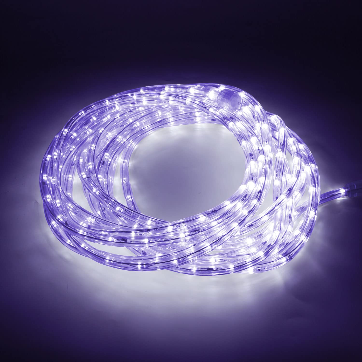40ft Cuttable Waterproof LED Rope Lights - Flexible Purple Indoor/Outdoor String Lights for Halloween, Christmas, Parties, Weddings | Perfect for Patios, Stairs, Pool Decks, Gardens & Yard Decorations