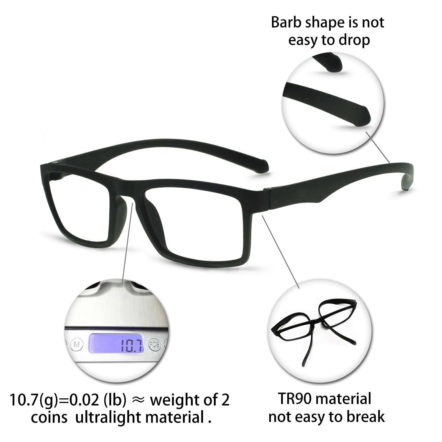 OCCI CHIARI Fashion Reading Glasses for Women & Men - Lightweight Eyewear Frames for Reading, Working & Computer Use