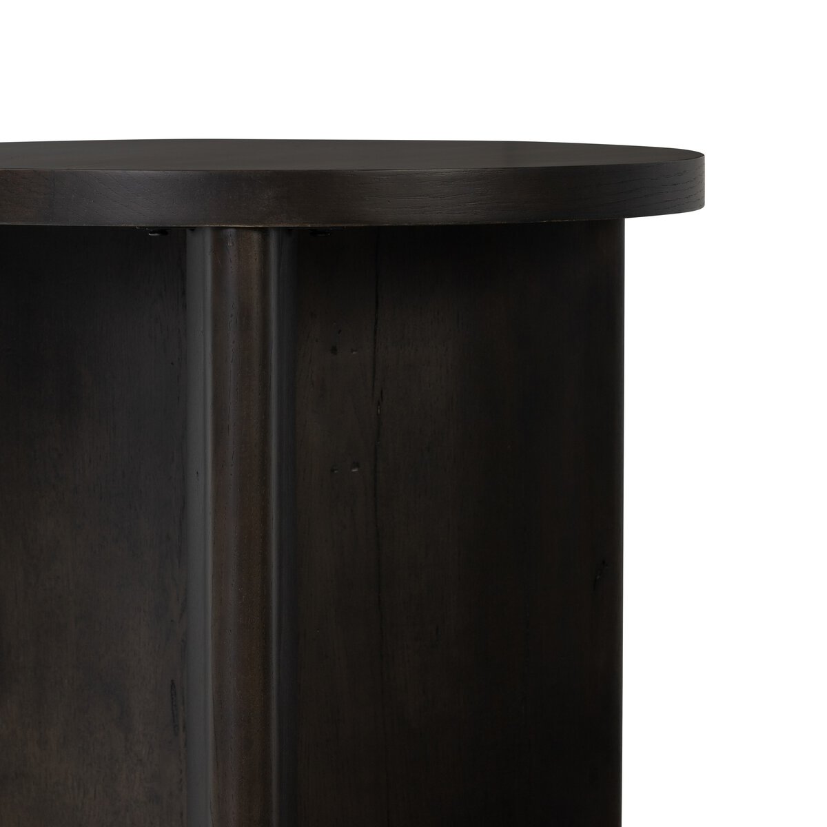 Amadis End Table - Smoked Black Finish Modern Nightstand for Living Room, Bedroom & Office - Perfect for Lamps, Books & Decor
