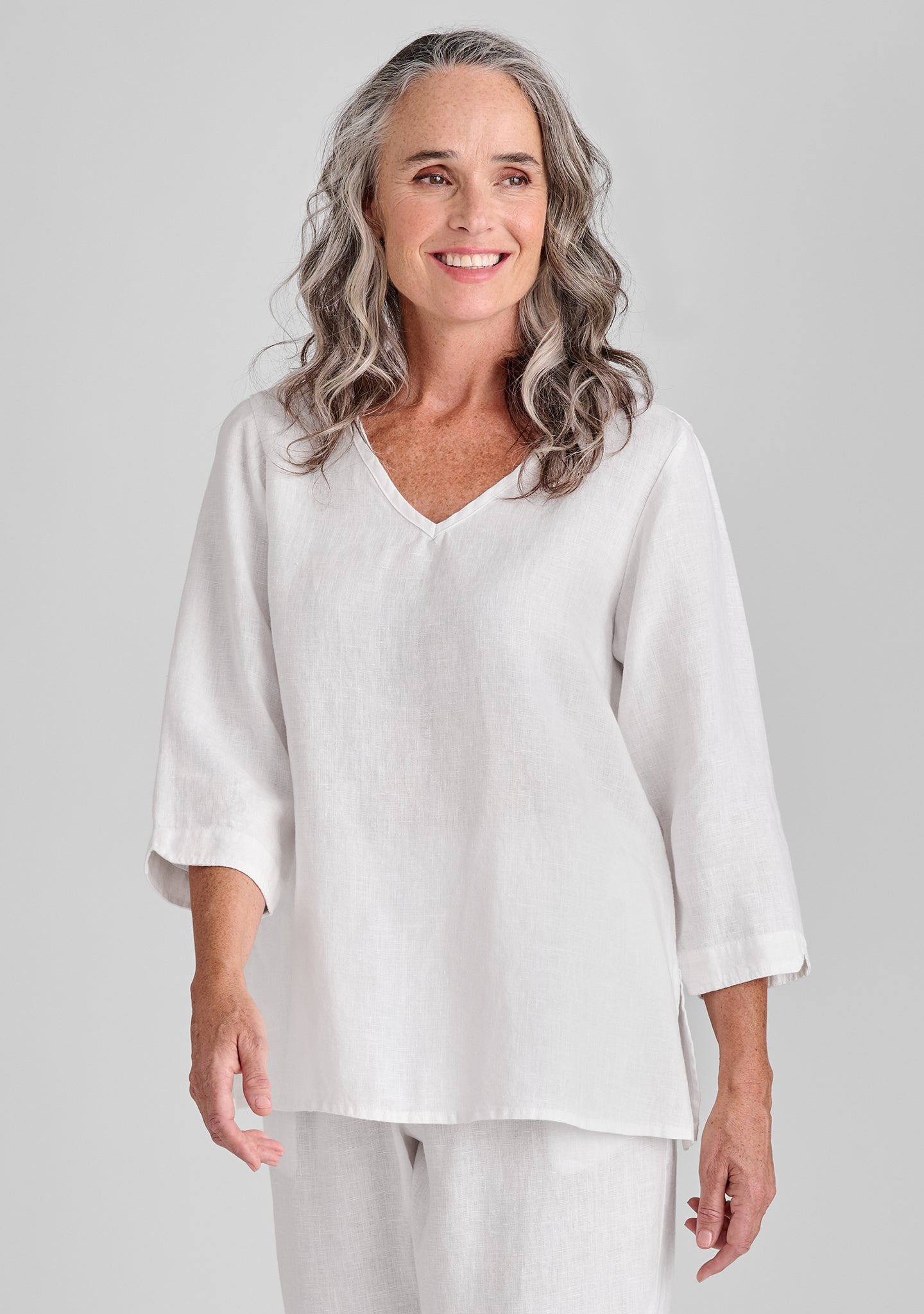 V Neck Linen Pullover Shirt for Men & Women - Breathable & Comfortable Summer Casual Wear