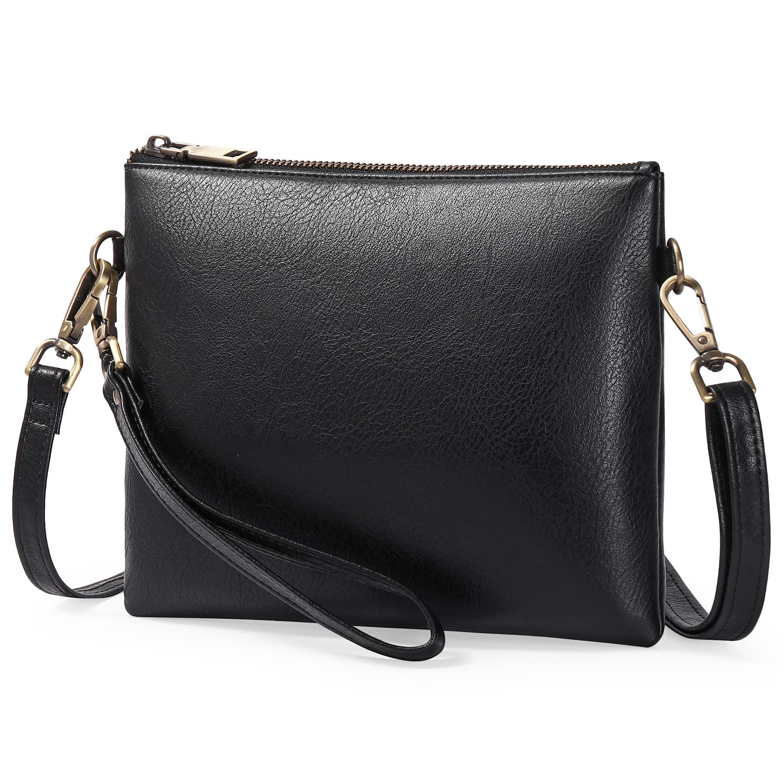 GAEKEAO Women's RFID Blocking Leather Crossbody Bag - Stylish Anti-Theft Purse with Adjustable Wristlet Strap for Everyday Use, Travel & Shopping