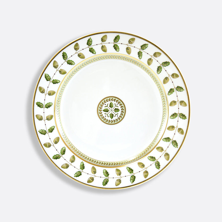 Bernardaud Constance Gold & Green Leaves Plate - Elegant Dinnerware for Fine Dining & Special Occasions
