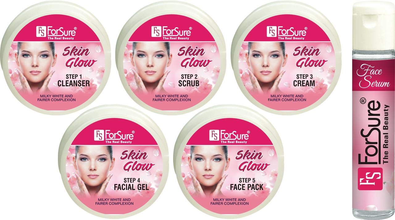 ForSure Skin Glow Facial Kit - Deep Cleansing & Hydrating Treatment for Oily, Dry & All Skin Types (300g) | At-Home Spa Day & Self-Care Routine Essential