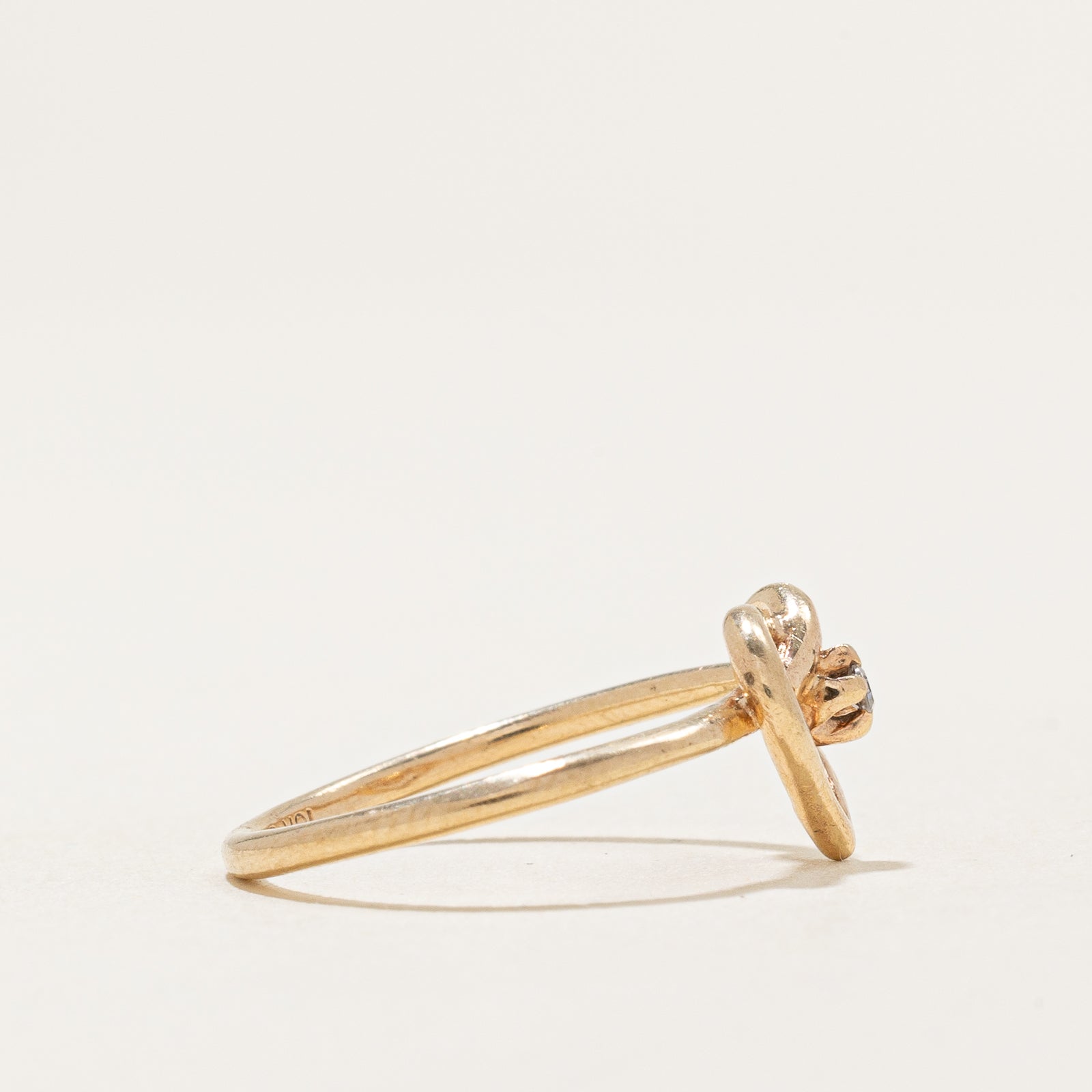 0.01ct Single Stone Diamond Heart Ring - Size 4.5 | Elegant Valentine's Day Gift for Her | Perfect for Anniversaries, Engagements & Romantic Occasions