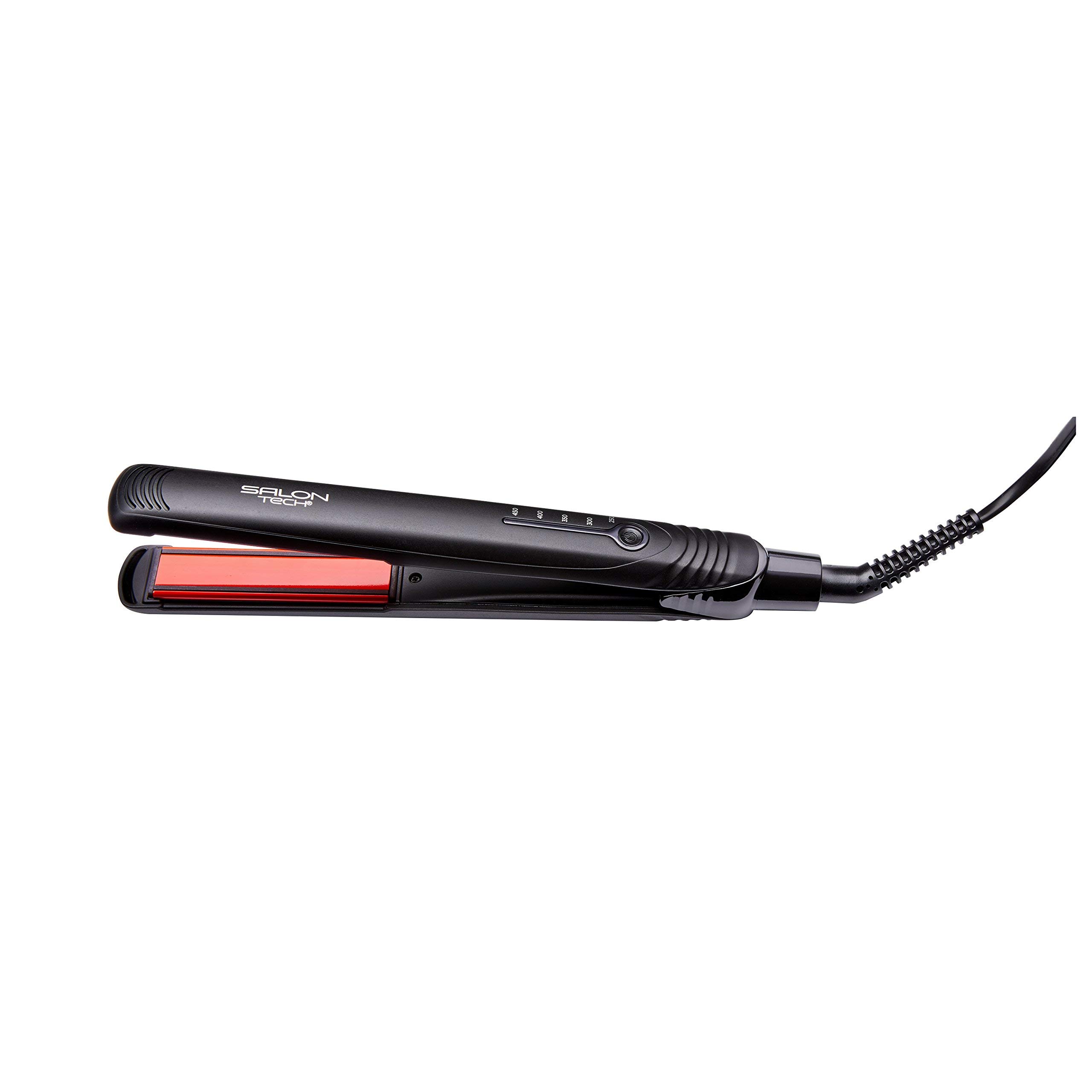 Salon Tech Professional 1 Inch Digital Flat Iron with SHC Silicone Technology - Perfect for Hair Styling, Straightening & Smoothing at Home or Salon