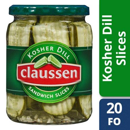 Claussen Kosher Dill Pickle Sandwich Slices - 3 Pack (60 fl oz) | Crunchy, Flavorful Pickles for Burgers, Sandwiches & Snacks | Premium Kosher Pickle Slices