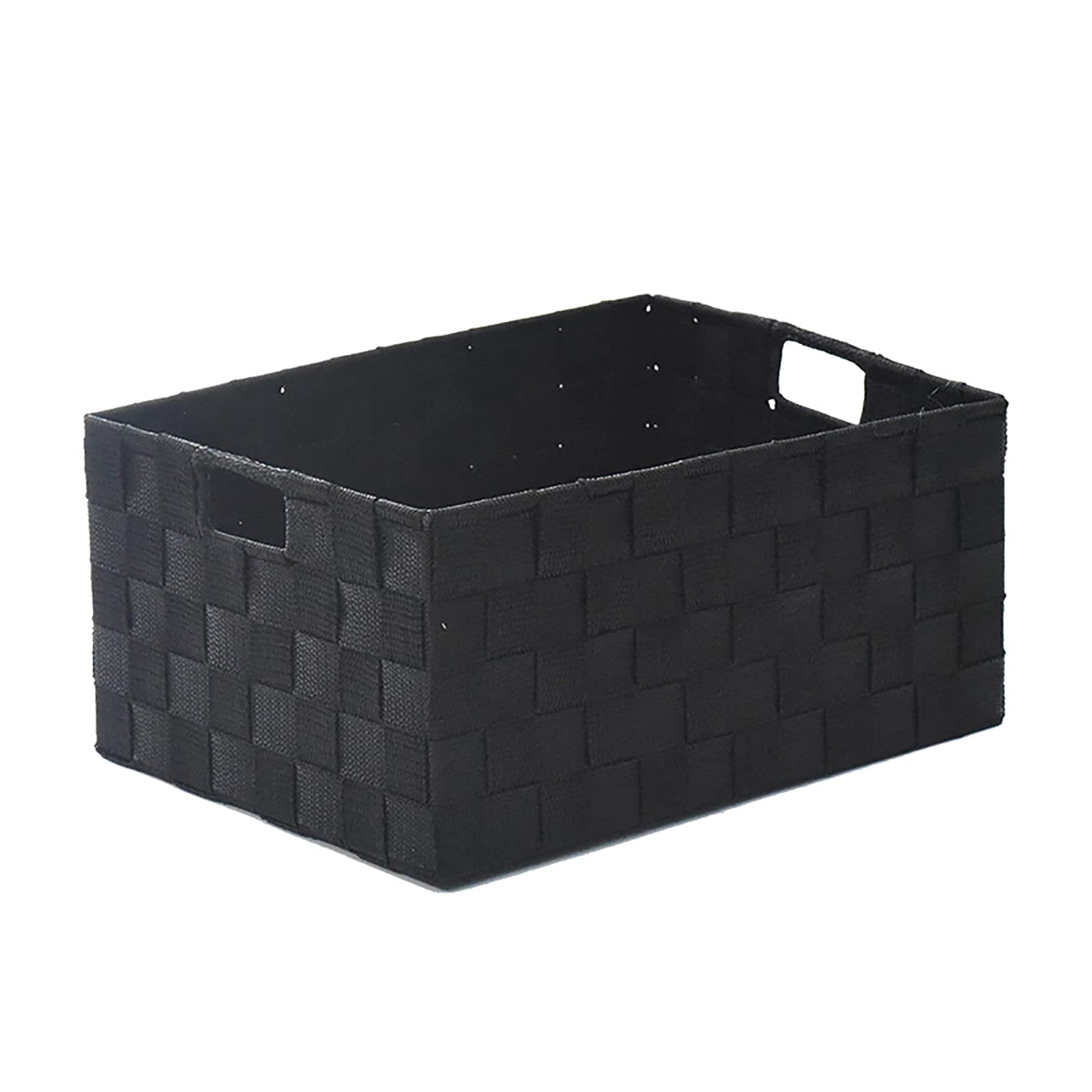 Fabric Storage Basket Without Lid - 32.5×23×15cm Nylon Woven Organizer for Books, Clothes & Home Organization - Perfect for Dorm, Closet, Office & Kids Room Storage (Color A)