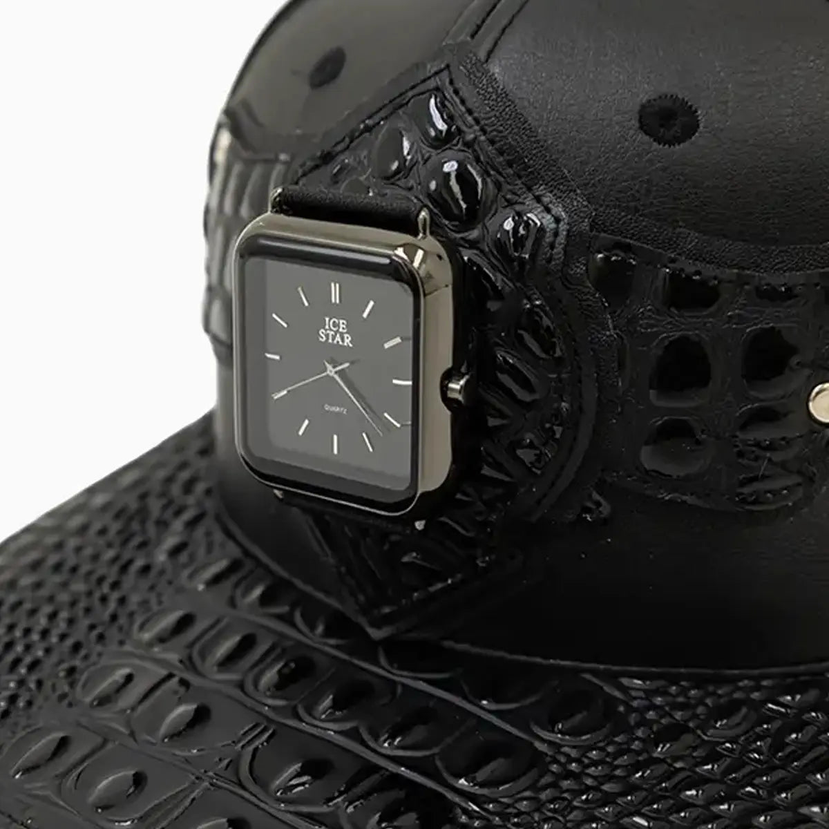 Breyer's Buck 50 Leather Watch Hat for Men - Genuine Leather Adjustable Outdoor Cap with Watch Slot - Perfect for Hunting, Fishing, and Outdoor Adventures