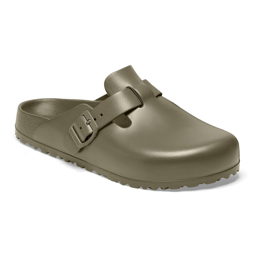 Birkenstock Boston Essentials EVA Clogs for Men & Women | Comfortable Slip-On Shoes in Faded Khaki | Perfect for Home, Office & Outdoor Wear