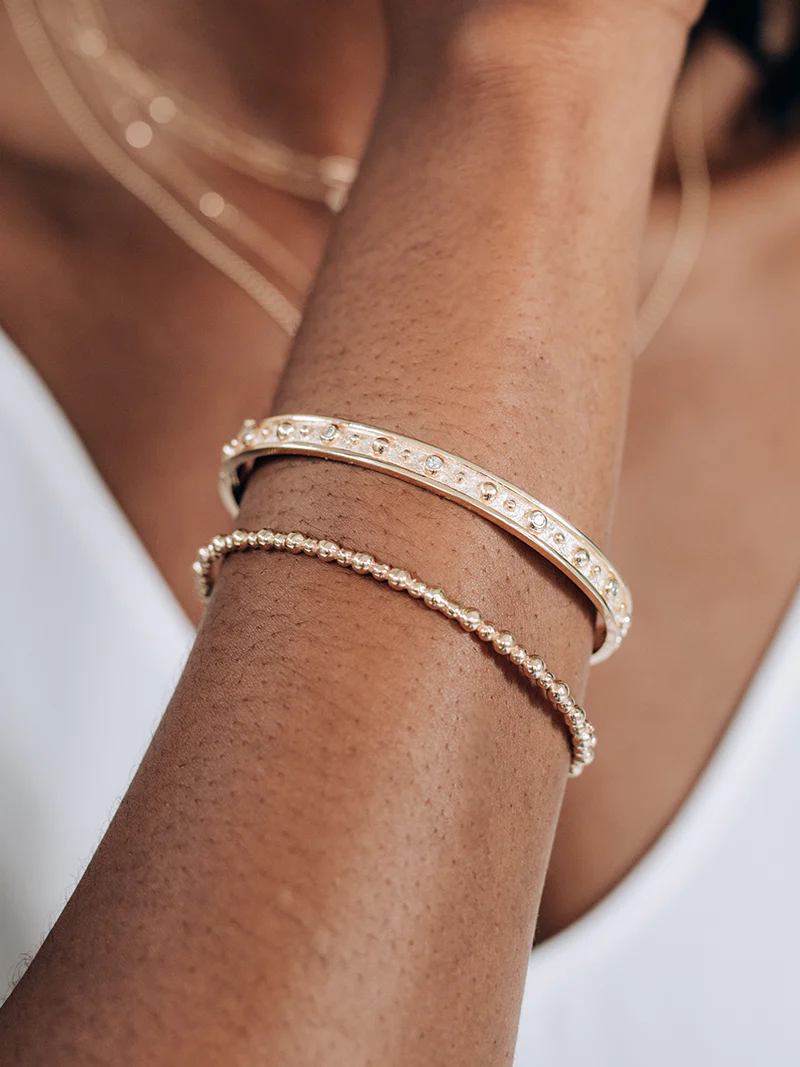 Dew Drop Stackable Cuff Bracelet Set - Elegant Layered Bangle for Women | Perfect for Everyday Wear, Office & Special Occasions