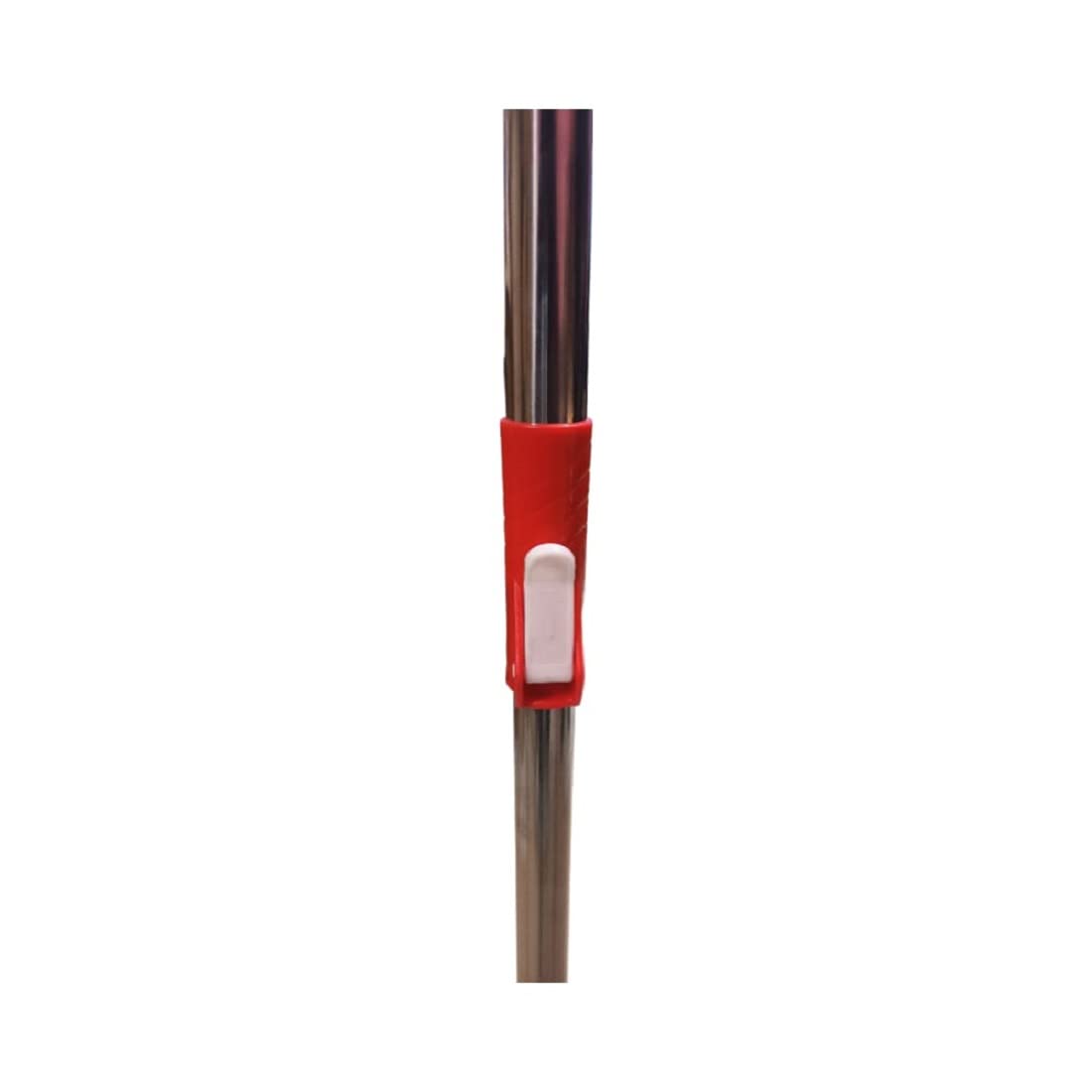 Wavehomy Stainless Steel Clip Lock Mop Rod with Rotating Spin Mop Head Refill - Durable Cleaning Tool for Floors, Tiles & Hardwood (Red) - Perfect for Kitchen, Bathroom & Household Cleaning
