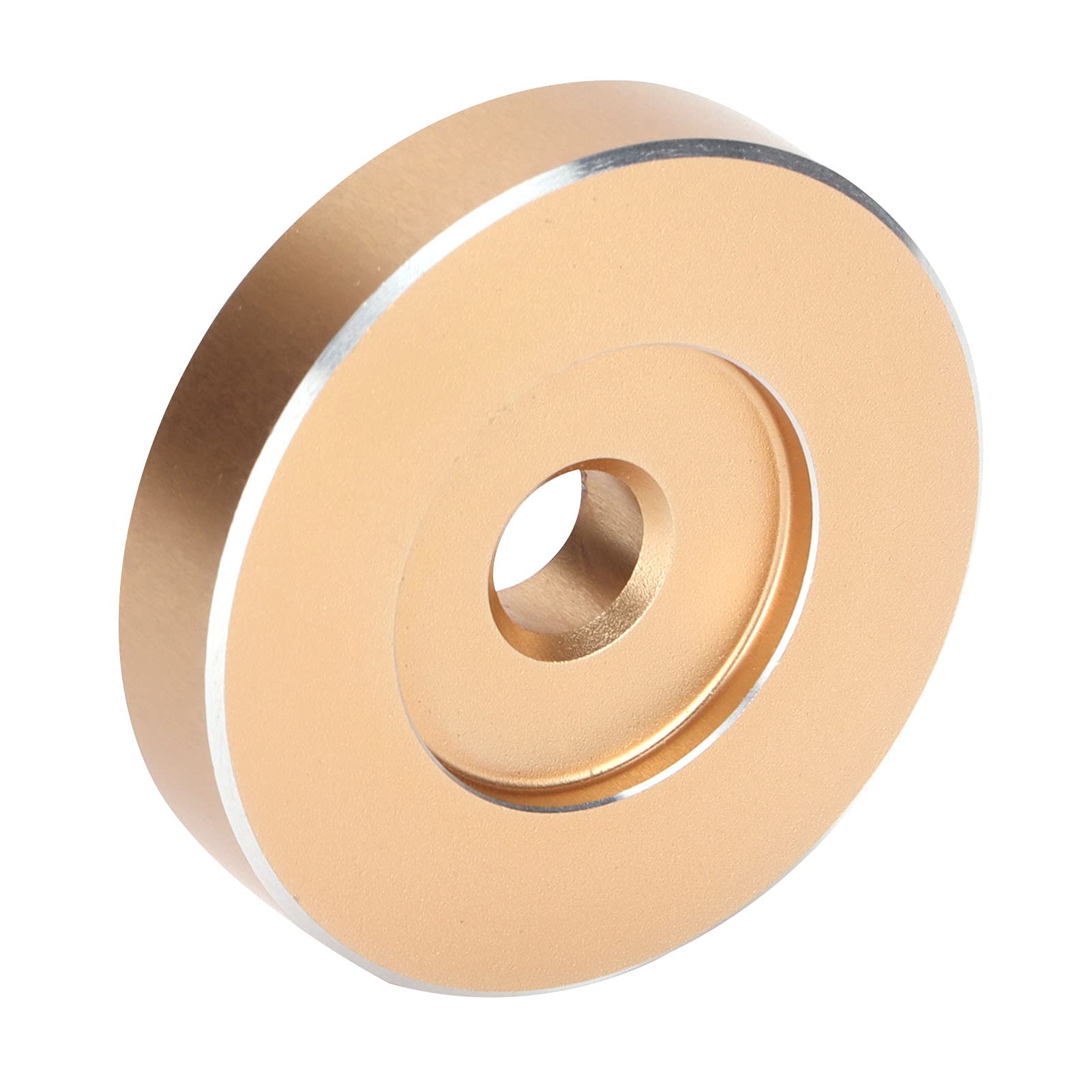 Premium Aluminum Record Turntable Adapter - Heavy Duty 45 RPM Big Hole Clamp for Vinyl Records | Stable Arm for DJing & Home Use | High Fidelity Sound | Universal Compatibility (Gold) | Perfect for Professional DJs & Audiophiles