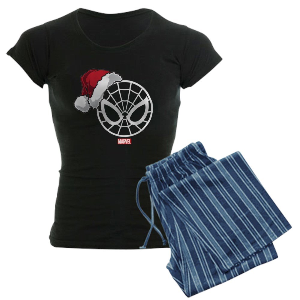 Spider-Man Santa Women's Dark Pajamas Set - Soft Holiday Sleepwear for Christmas, Gifts & Cozy Winter Nights