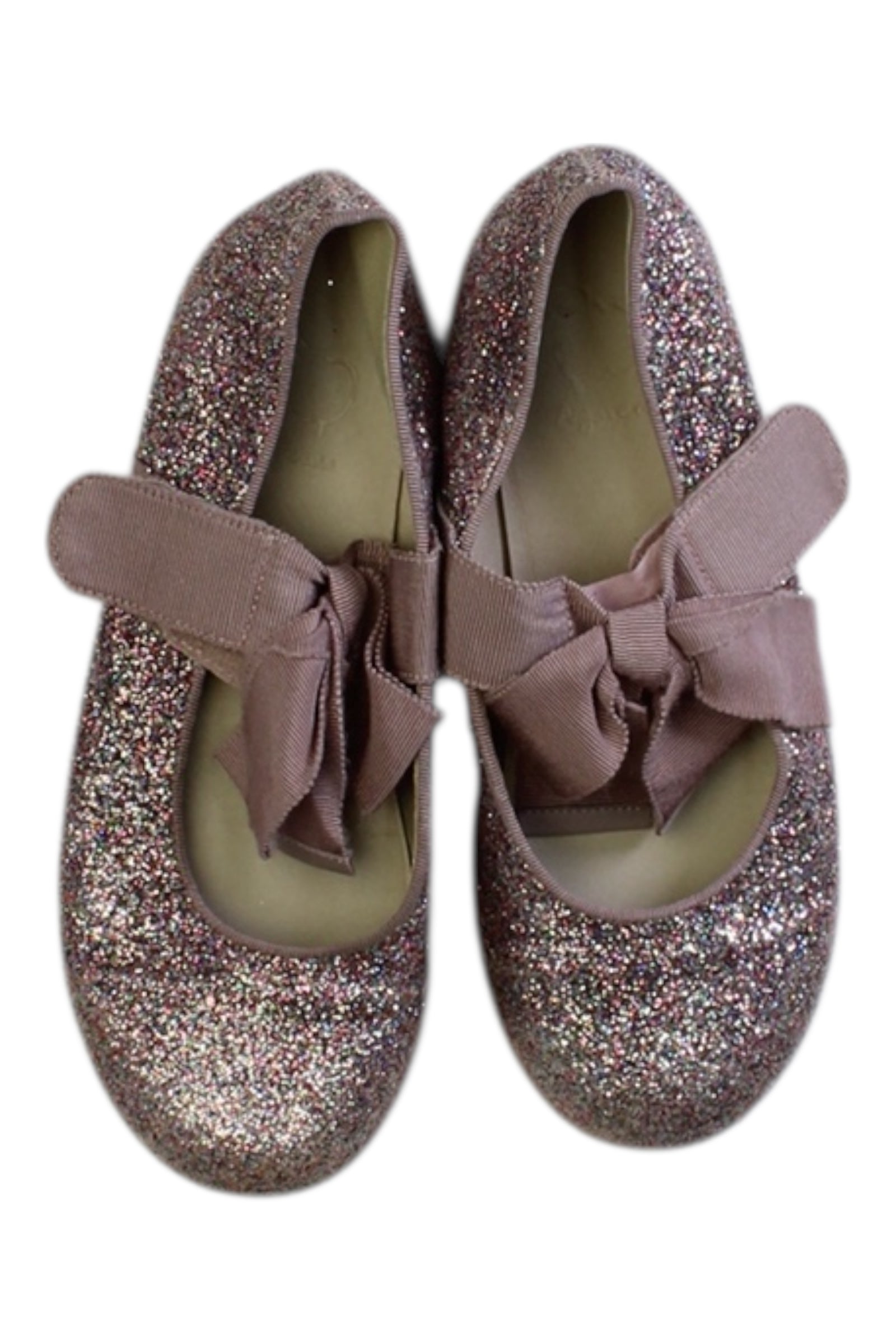 Glitter Bow Flats for Women - Comfortable & Stylish Ballet Shoes EU30 - Perfect for Parties, Weddings & Special Occasions