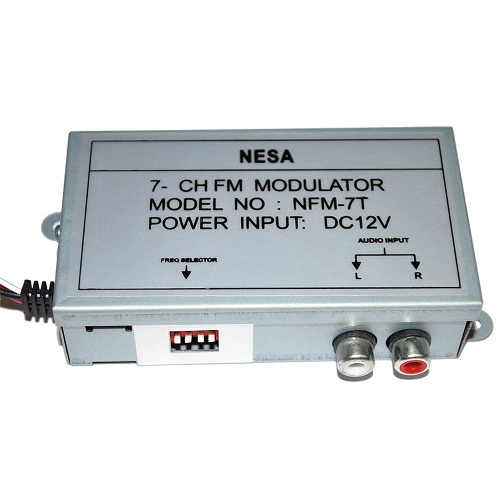 NESA NFM 7T Wireless Digital 7 Channel FM Transmitter for Car, Home, and Outdoor Audio Broadcasting - Perfect for DJs, Events, and Personal Use