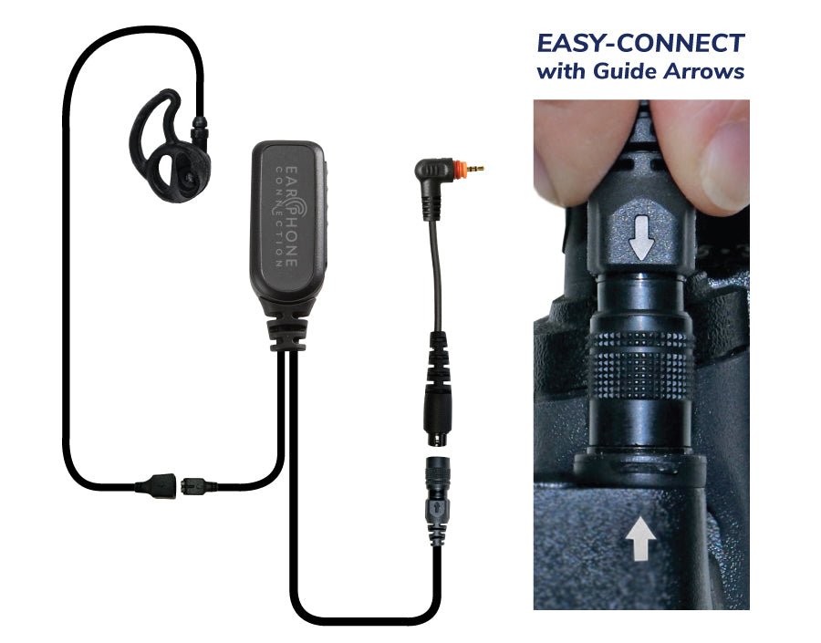 Hawk M1 Tubeless Lapel Microphone for Motorola SL Series - EP1350ECM1 | Wireless Clip-on Mic for Clear Audio | Perfect for Podcasting, Interviews & Public Speaking