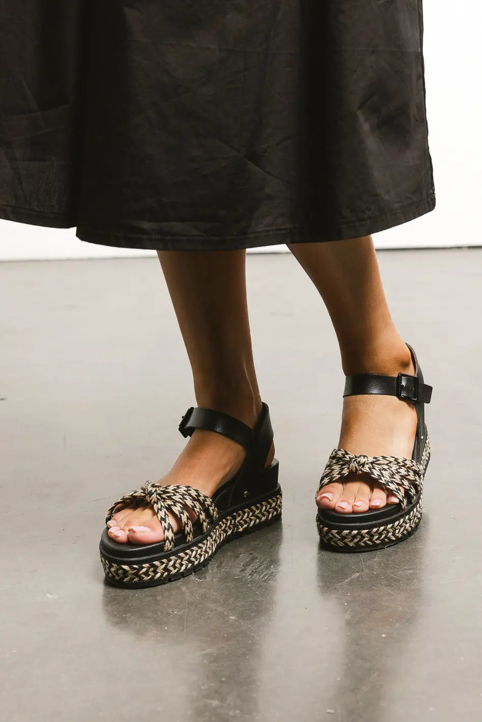 Kehlani Black Platform Sandals for Women - Comfortable & Stylish Summer Shoes for Beach, Party, and Casual Wear