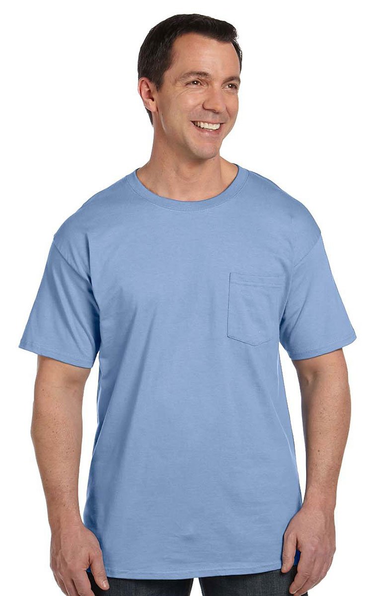 Hanes Men's 5190 ComfortSoft Cotton Crewneck T-Shirt - Pack of 6 - Soft Breathable Fabric for Everyday Wear, Workout & Casual Outfits