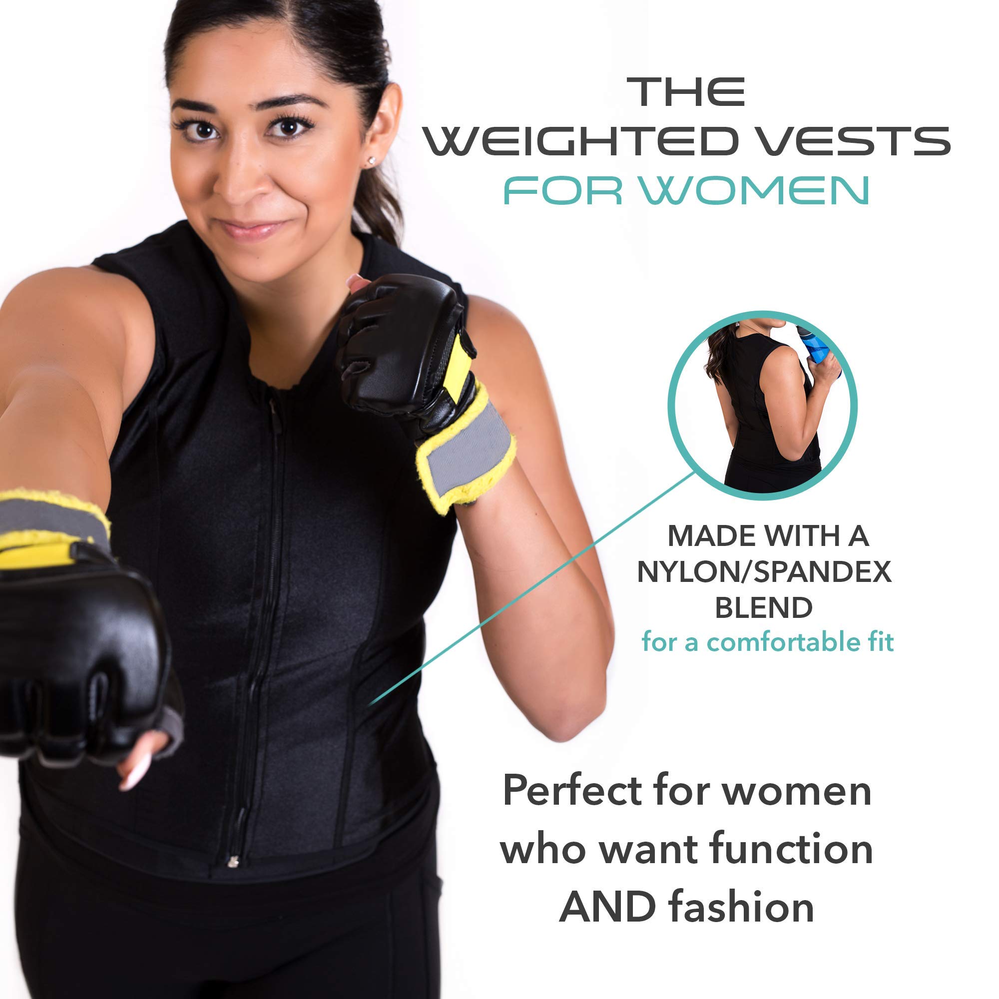Challenge Weighted Vest for Women - 4 lbs Adjustable Workout Vest for Walking, Running, Strength Training & Fitness | Weight Loss Exercise Equipment | Perfect for Home Gym, Outdoor Workouts & Cross Training