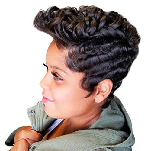 Anti-Warping Short Synthetic Curly Wig - Natural Wave V-Part Human Hair Wig for Women | Perfect for Cosplay, Daily Wear & Special Occasions