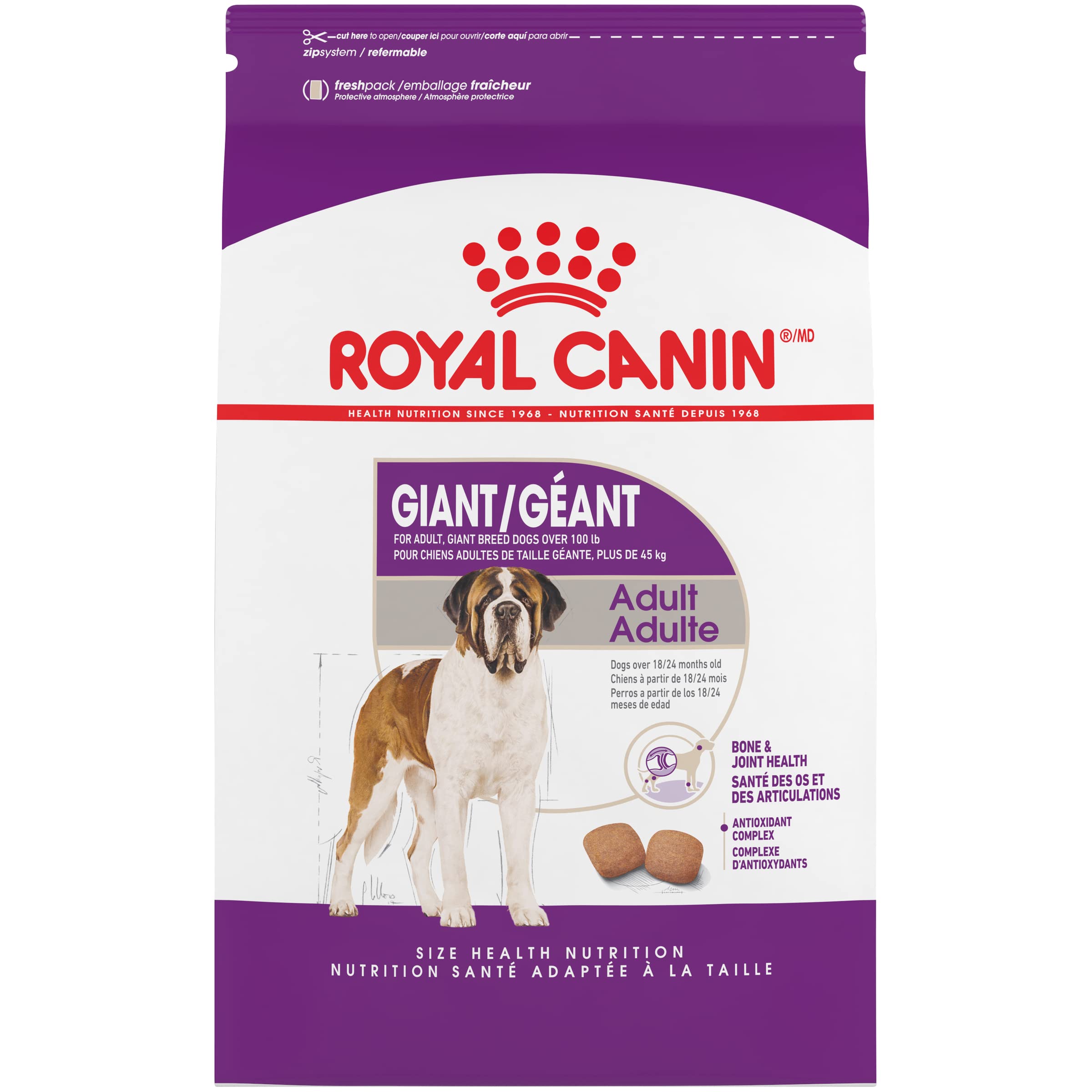 Royal Canin Giant Breed Adult Dry Dog Food for Large Dogs - 35 lb Bag | High Protein Nutrition for Joint & Bone Health | Ideal for Great Danes, Mastiffs & Large Breed Dogs