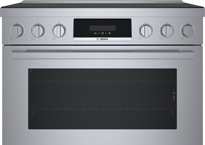 Bosch 36-Inch Stainless Steel Industrial-Style Electric Induction Range - 3.7 cu. ft. Capacity, Model HIS8655C | Professional Kitchen Appliance for Home Chefs & Commercial Use