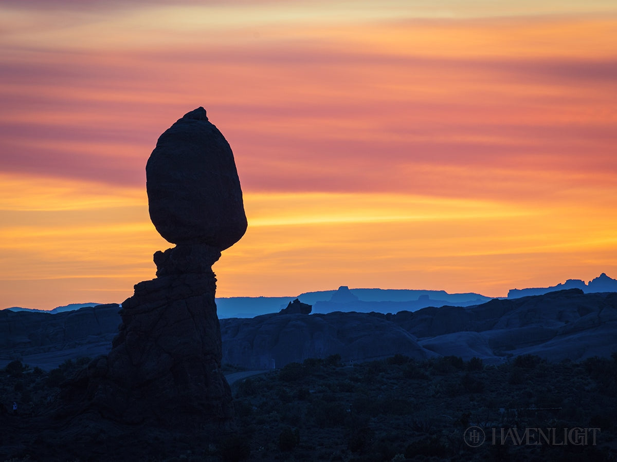 Balancing Rock at Sunset - Stunning Landscape Photo from Arches National Park Utah | Perfect for Wall Art, Home Decor & Travel Inspiration