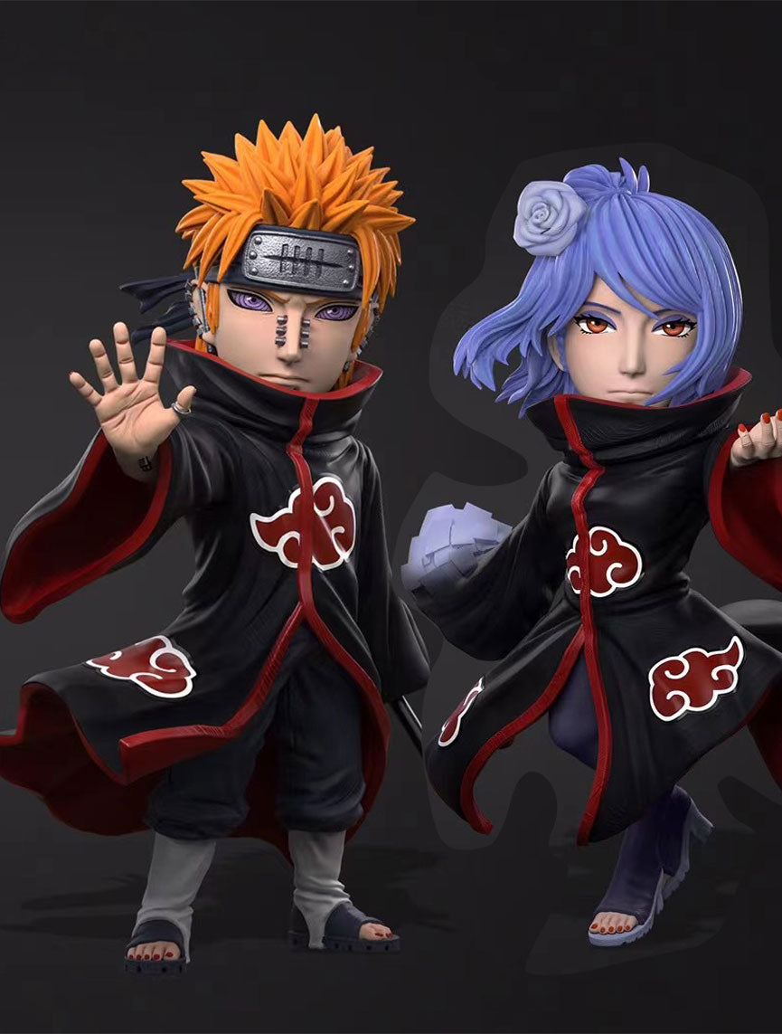 Power Studio Akatsuki Second Series - Pain & Konan Anime Figures | Collectible Naruto Shippuden Character Statues for Display, Gift & Anime Fans Collection