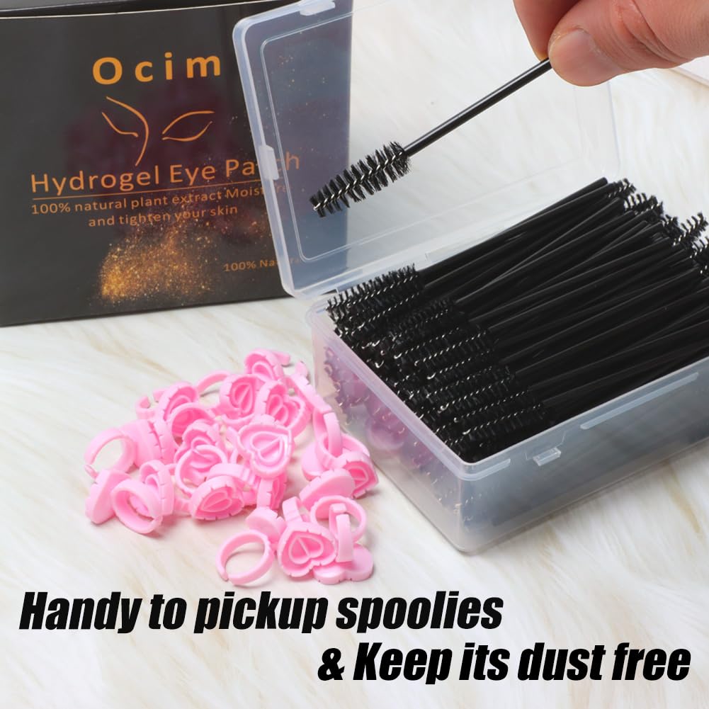 200Pcs Black Spoolie Brushes - Professional Mascara Wands & Brow Spoolies for Eyelash Extensions, Eyebrow Grooming - Perfect for Salon, Home Makeup & Beauty Kits