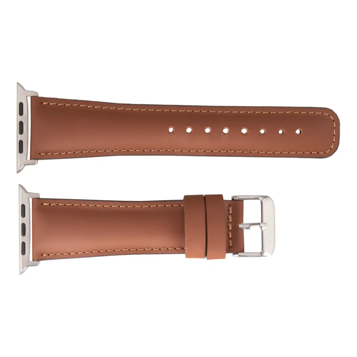 Premium Brown Water-Resistant Leather Apple Watch Band - Stylish & Durable for Work, Gym & Everyday Wear