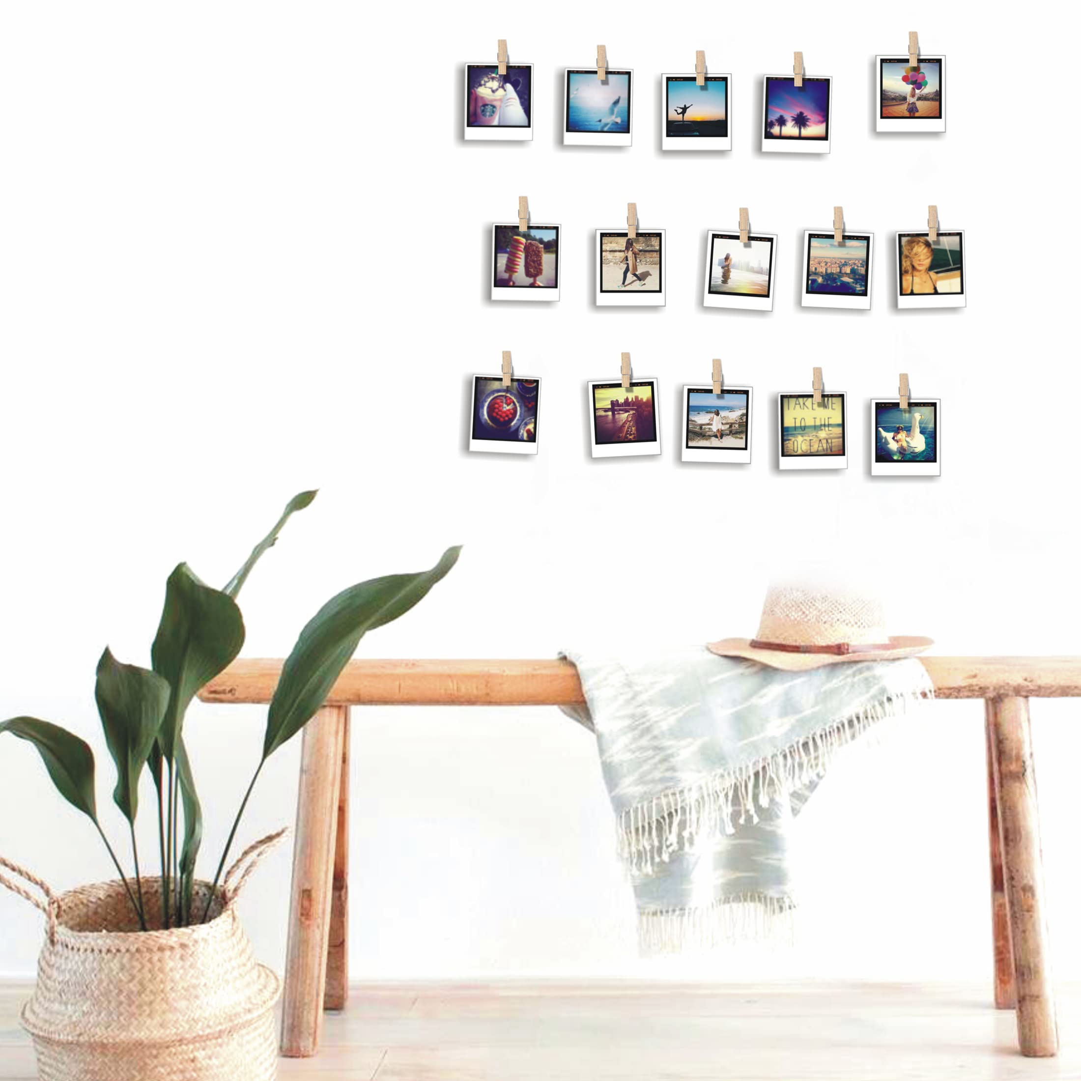 20 Pack Photo Clips for Hanging Pictures - Polaroid Picture Holder & Wall Display - Perfect for Home Decor, Gallery Walls, and Office Bulletin Boards
