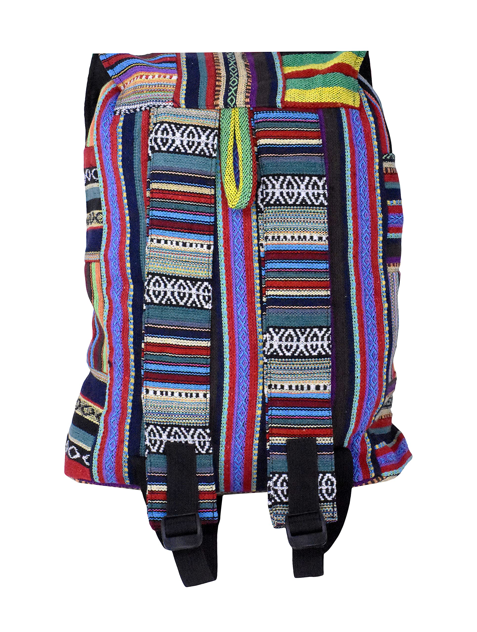 Bohemian Backpack for Women & Men - Large Boho Backpack Purse with Hippie Style, Rasta Design - Perfect for Travel, Festival, Beach & Everyday Use