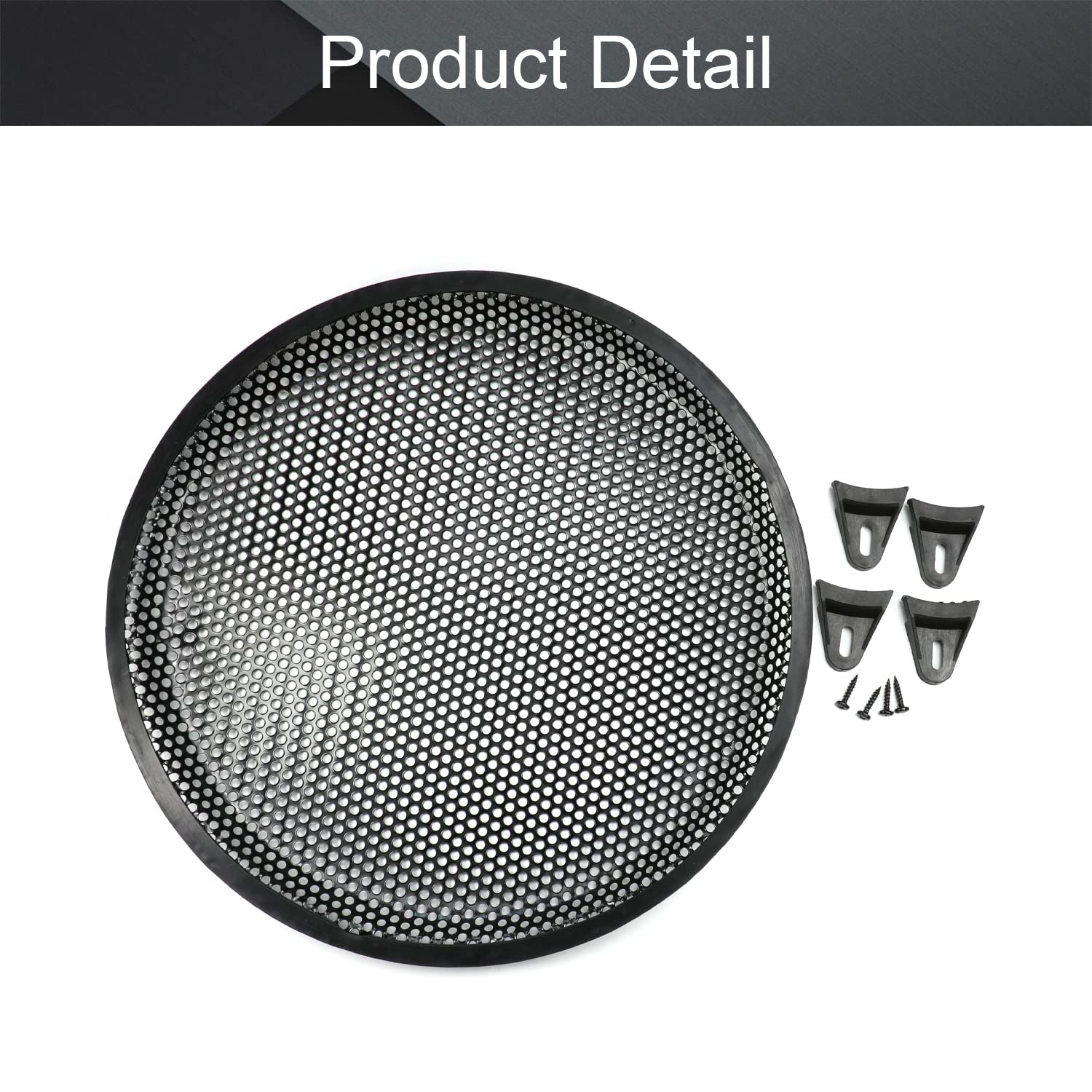 Fielect 8 Inch Speaker Grill Cover - Black Waffle Mesh Subwoofer Grill Guard for Audio Protection | Durable Speaker Accessories for Home Theater, Car Audio & Studio Sound Systems