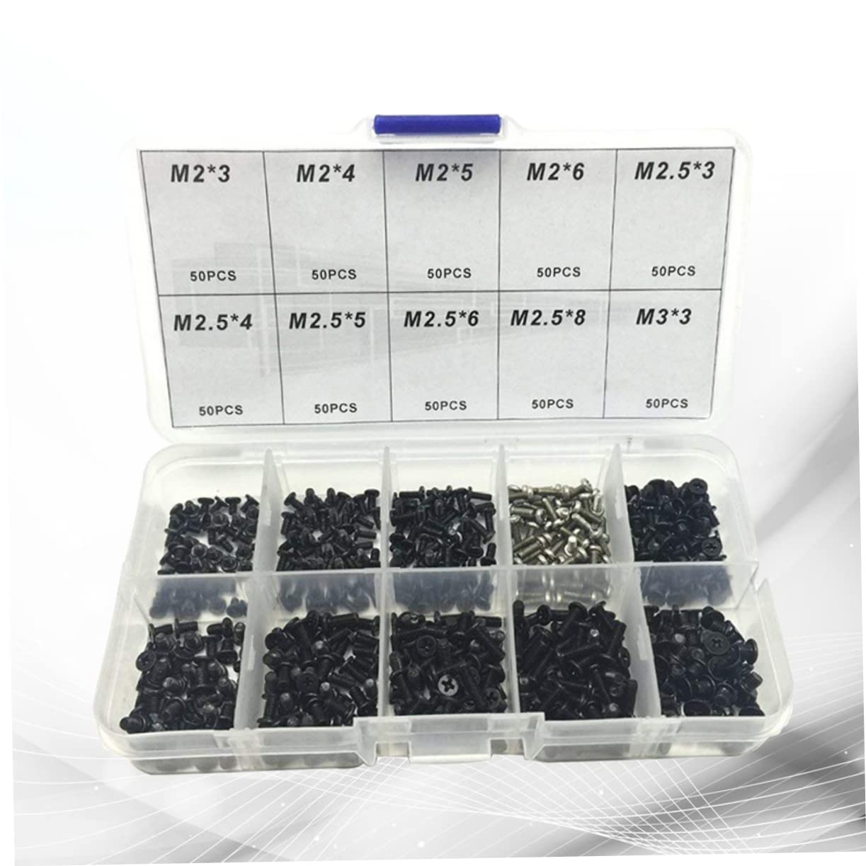 Healeved 1500 Pcs 3mm Black Self Tapping Screws for Laptop Repair - Cross Head Computer Screws with Nuts | Durable Small Screws for MacBook, Dell, HP & More | Perfect for DIY Laptop Maintenance & Electronics Projects