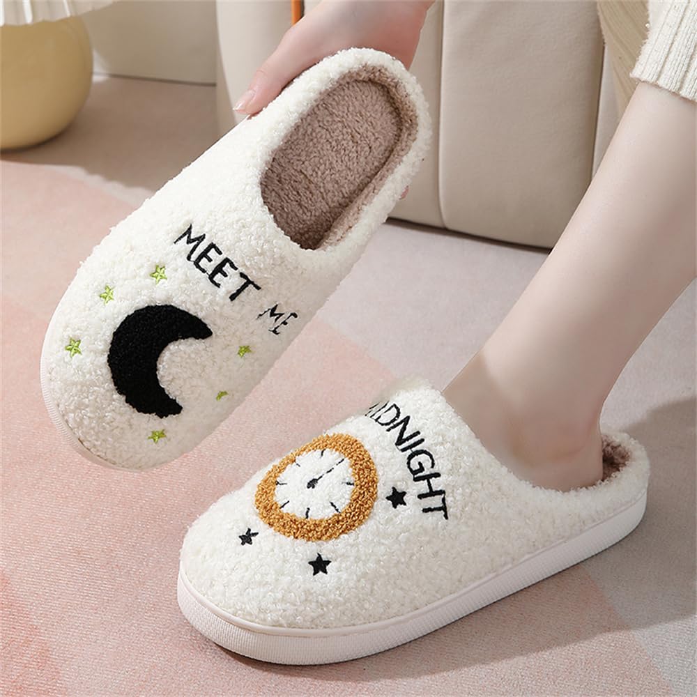 Halloween Skeleton Scream Fuzzy Slippers for Women & Men - Cozy Plush Non-Slip House Shoes - Spooky Halloween & Christmas Gift - Perfect for Costume Parties & Cozy Nights at Home