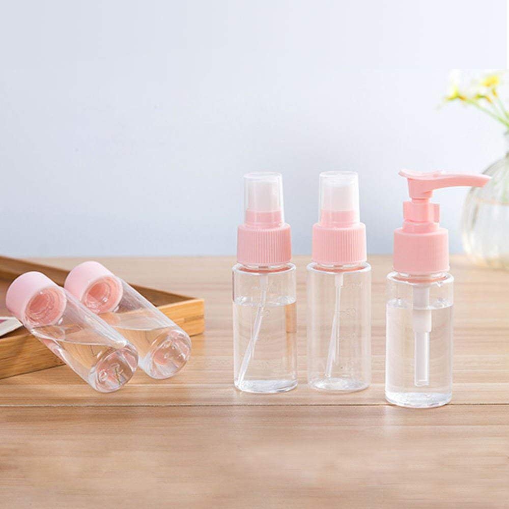 JB Export Portable Travel Cosmetic Bottles - Leak-Proof Plastic Squeeze Spray Bottles for Makeup, Toiletries & Liquid Storage | Perfect for Travel, Gym & Daily Organizing