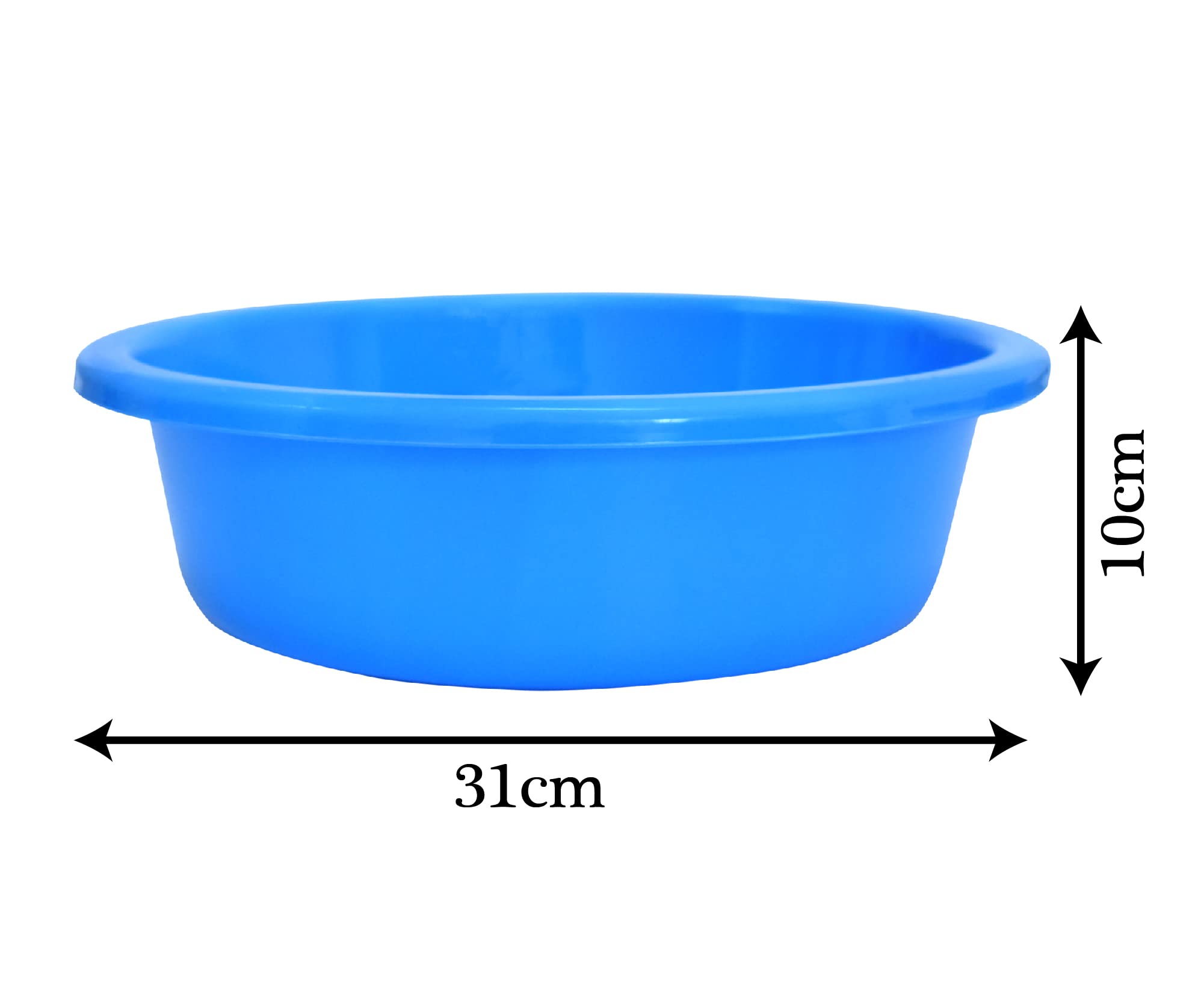 Kuber Industries Unbreakable Plastic Dough Mixing Bowl - 6 Liter (Pack of 2) - Sky Blue & Blue - Perfect for Baking, Kneading, Food Prep & Kitchen Storage - Heavy Duty Dough Proofing Basket for Bread Making, Pizza Dough & Pastries