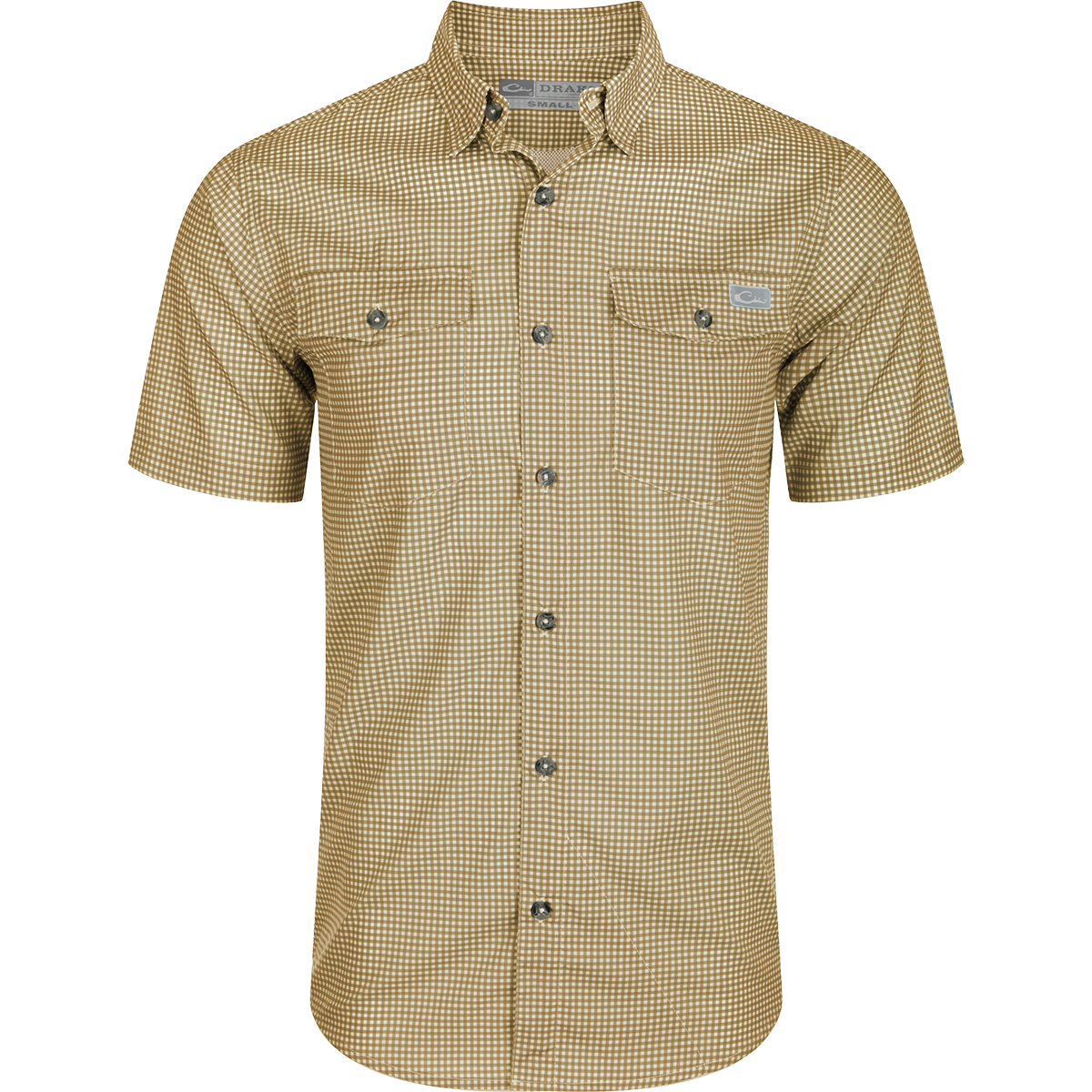 Men's Fraternity Gingham Check Short Sleeve Shirt - Casual Button Down for College, Parties & Summer Outfits