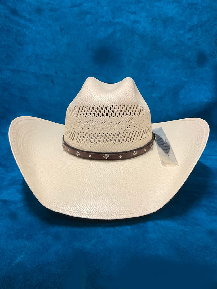 Justin JS6330WHSN4408 Straw Cowboy Hat - White Western Hat for Men & Women - Perfect for Rodeo, Country Music Festivals & Outdoor Adventures