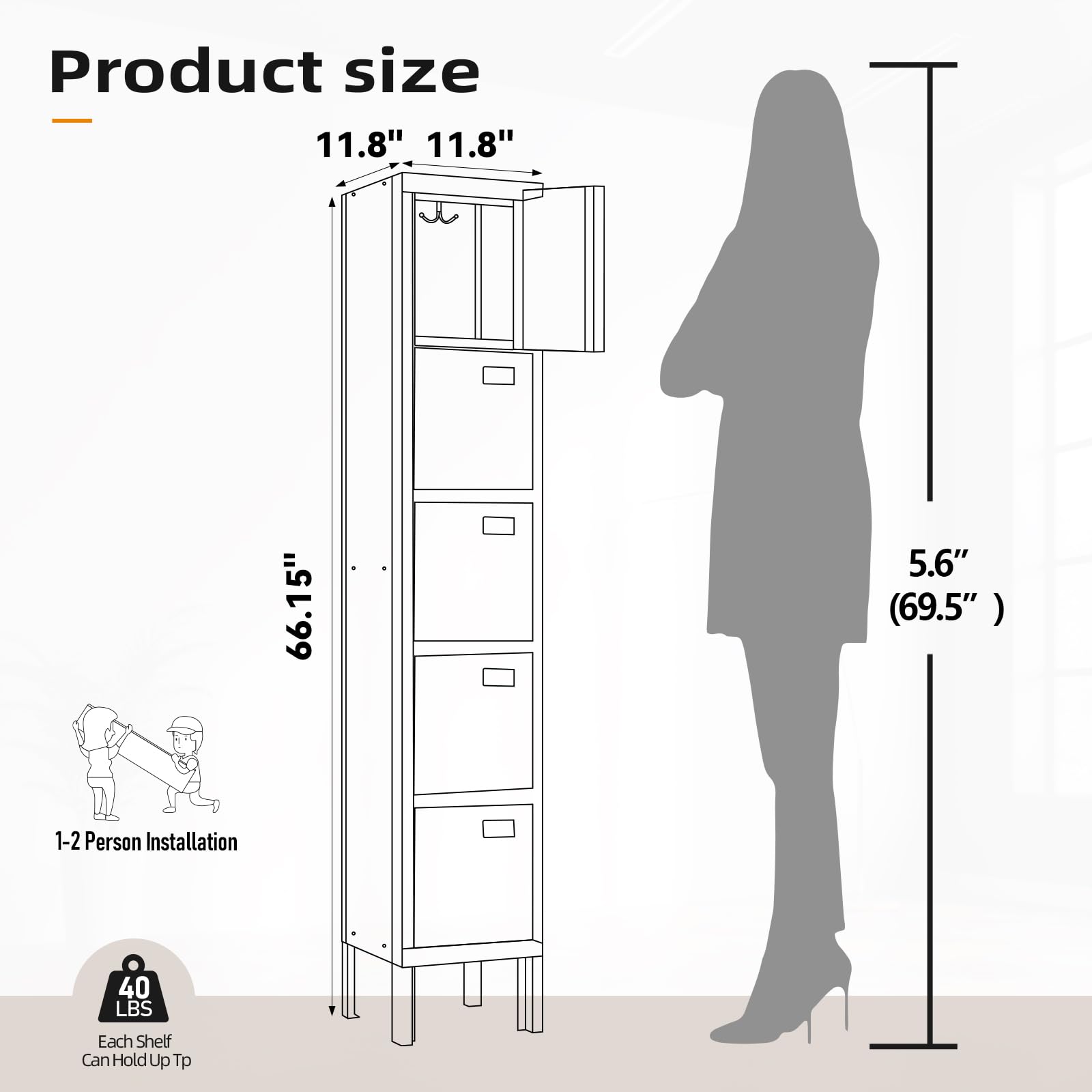 5-Door Metal Locker 66
