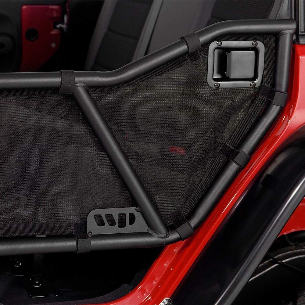 Jeep JK Unlimited 07-10 Rear Tube Door Mesh Cover - Durable 90777 Mesh Screen for Off-Roading & Summer Driving - Perfect for Jeep Wrangler JK Accessories