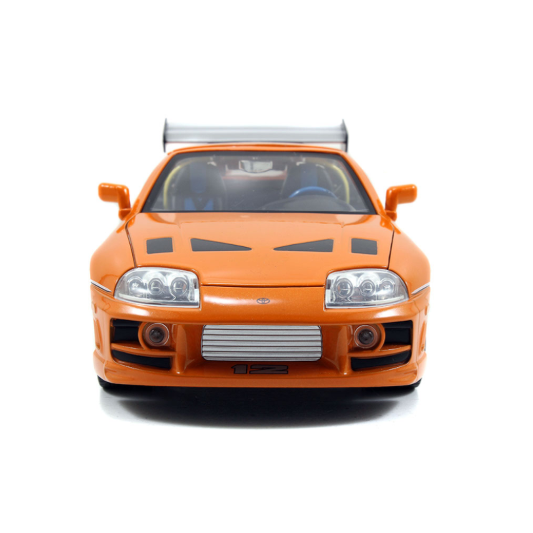1:24 Scale Brian's 1995 Toyota Supra Orange Diecast Model Car - Fast and Furious Movie Replica - Perfect for Collectors, Movie Fans, and Display Shelves