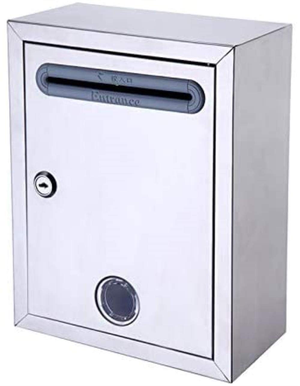 Stainless Steel Wall Mounted Mailbox with Lock - Waterproof & Durable Letter Box for Home, Office, Apartment - Perfect for Secure Mail Delivery & Package Protection