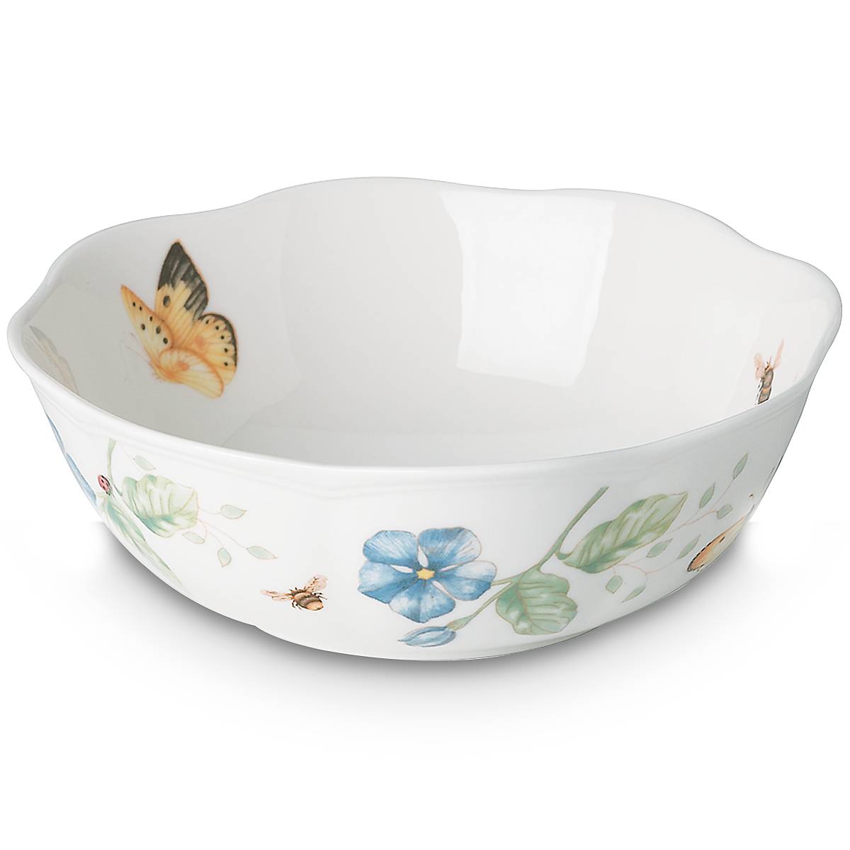 Butterfly Meadow All-Purpose Bowl - Durable Ceramic Serving Bowl for Salads, Pasta, and Snacks - Perfect for Dining, Entertaining, and Kitchen Decor