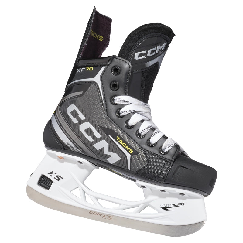 CCM Tacks XF70 Junior Ice Hockey Skates - Lightweight & Durable for Youth Hockey Players - Perfect for Ice Rink Training & Games