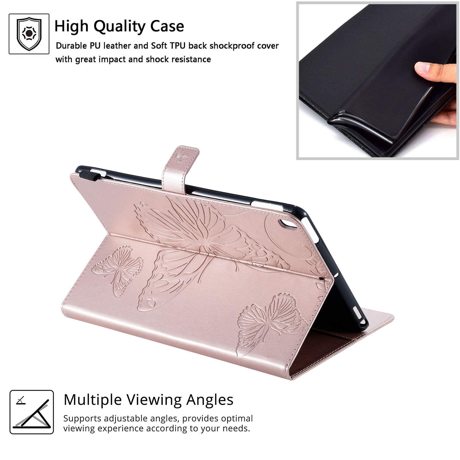 Premium PU Leather iPad Case for iPad 9th/8th/7th Gen 10.2