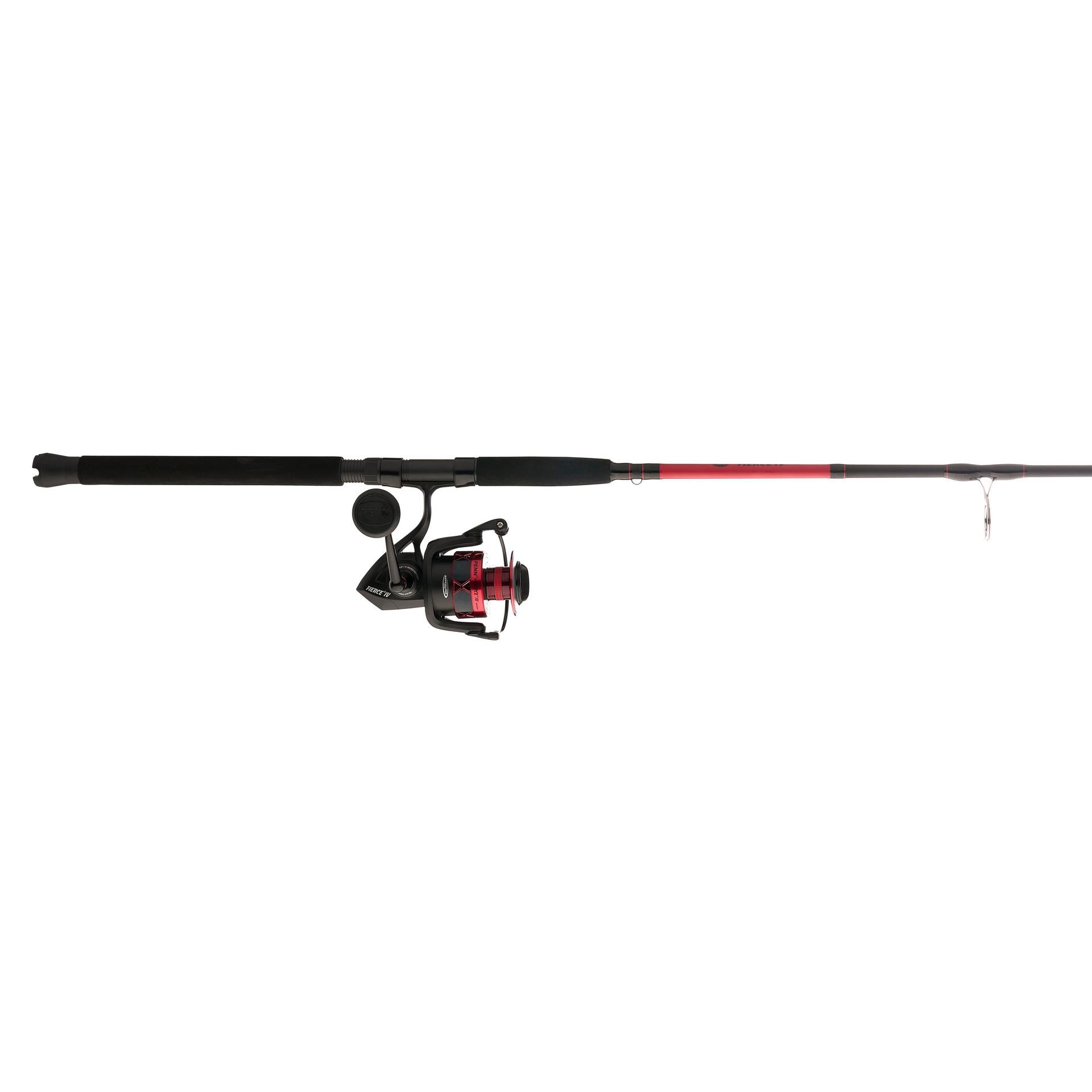 Fierce® IV Spinning Rod and Reel Combo - Premium Fishing Gear for Saltwater and Freshwater Anglers - Perfect for Bass, Trout, and Walleye Fishing
