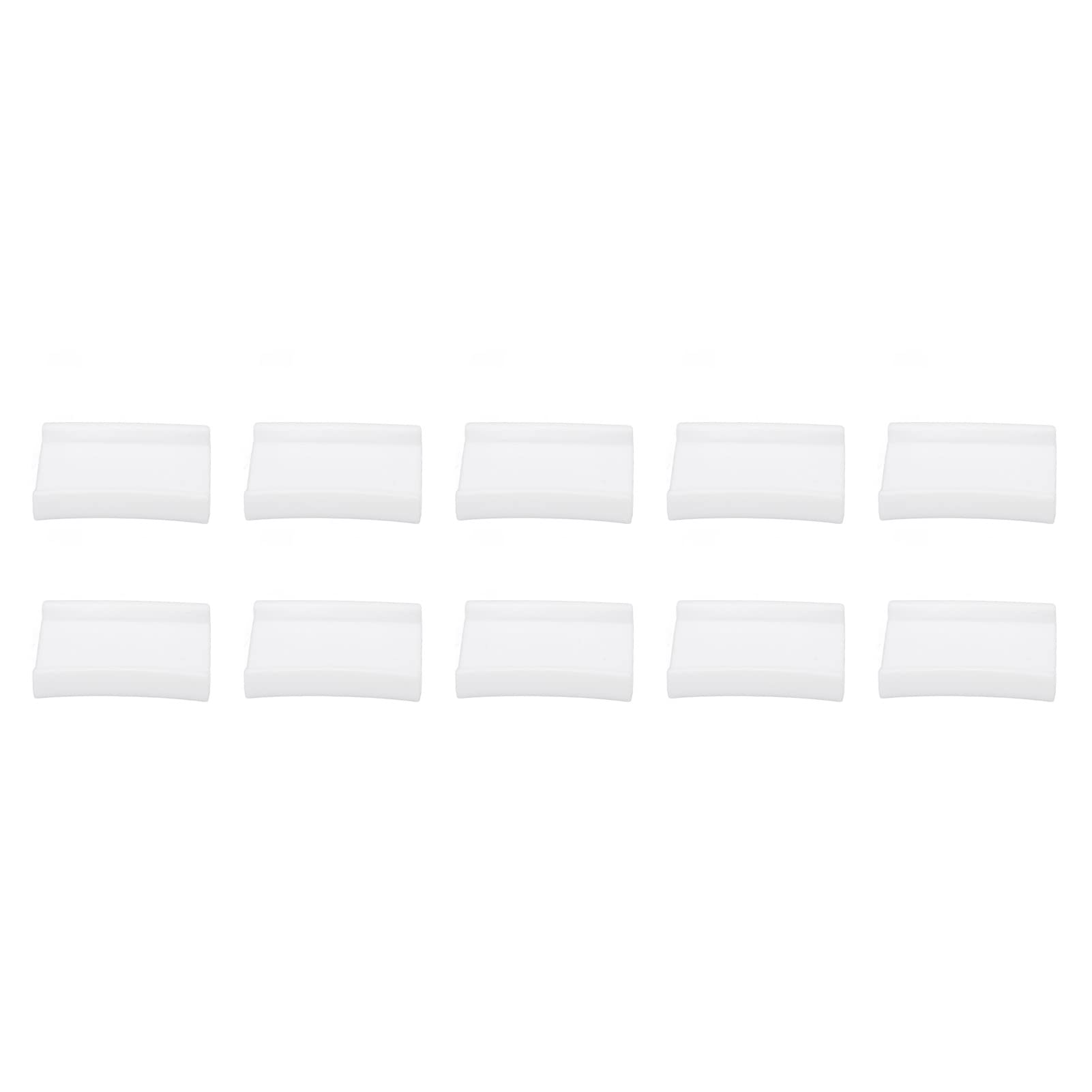 Tgoon 10-Pack White Acrylic Adhesive Wall Hooks - Minimalist Modern Hat Hooks for Home & Office Organization - Strong Damage-Free Mounting for Hats, Keys, Coats & More