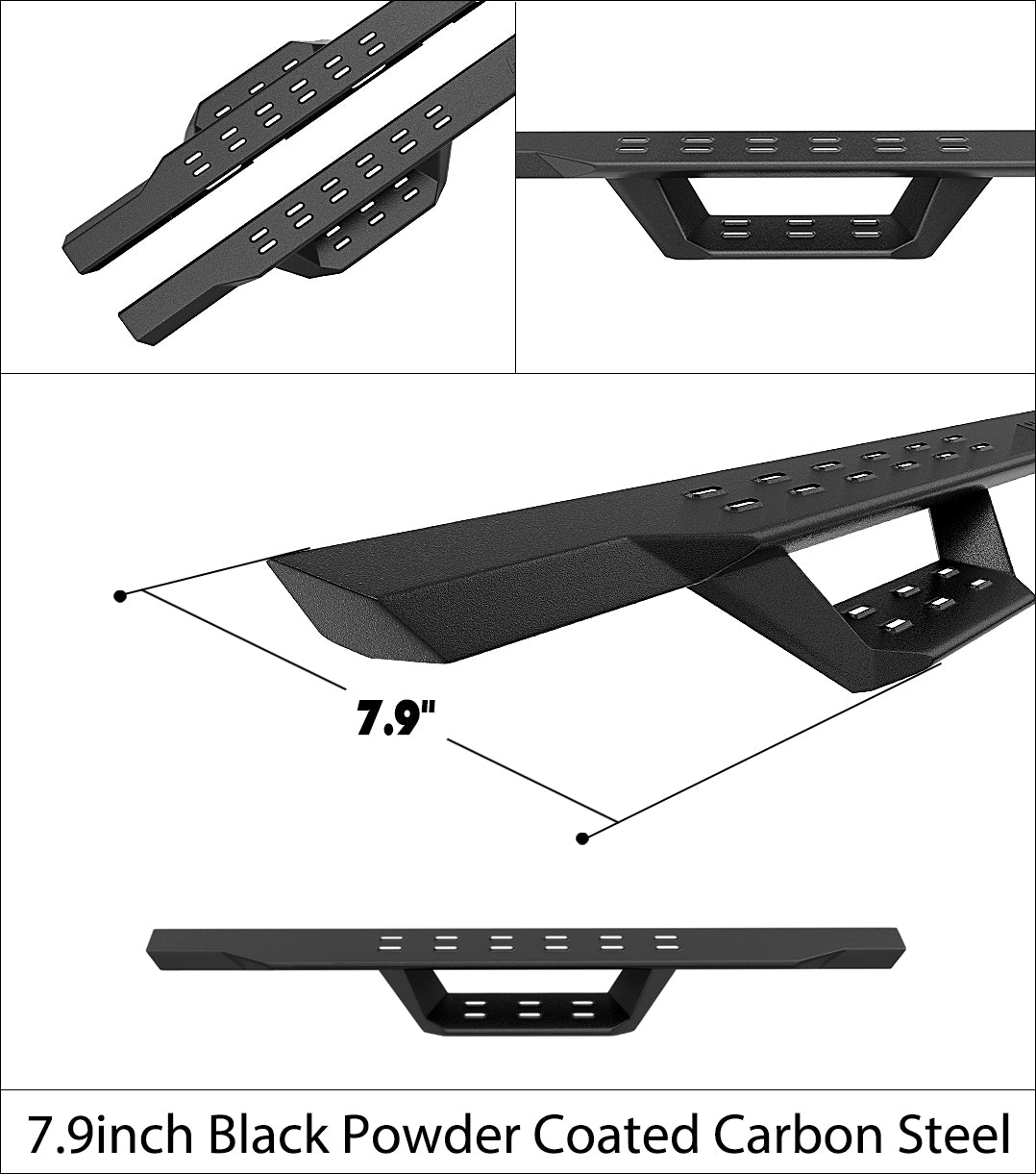 APS Side Armor RS Nerf Bars for Dodge Ram 1500/2500/3500 (2009-2025) - Heavy Duty Running Boards for Off-Road & Daily Driving - Perfect for Truck Accessories & Protection